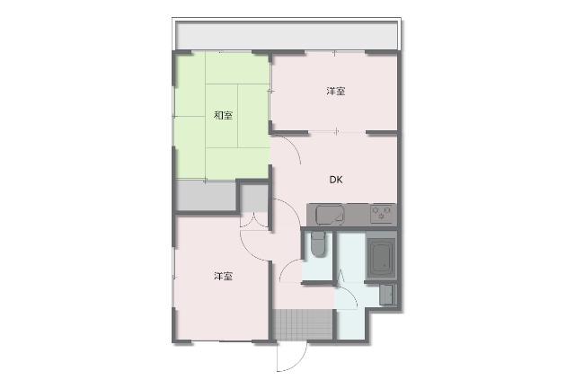愛宕ハイツII(3DK/2階)の間取り写真