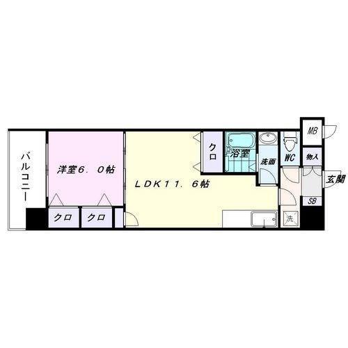 エスパンドーレ川上(1LDK/5階)の間取り写真