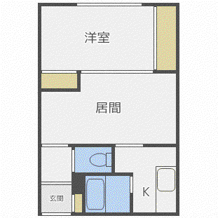 LACELLE(1LDK/3階)の間取り写真