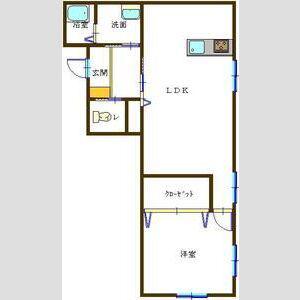 ビューティフルライフ(2LDK/2階)の間取り写真