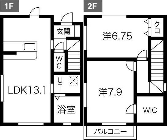 ファインコート(2LDK/1階)の間取り写真
