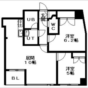 ADEN宮の森(2LDK/4階)の間取り写真