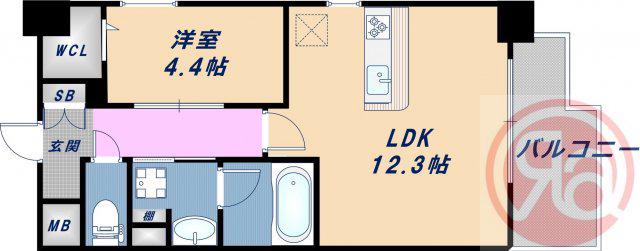 GRAND ECLAT グランエクラ(1LDK/3階)の間取り写真