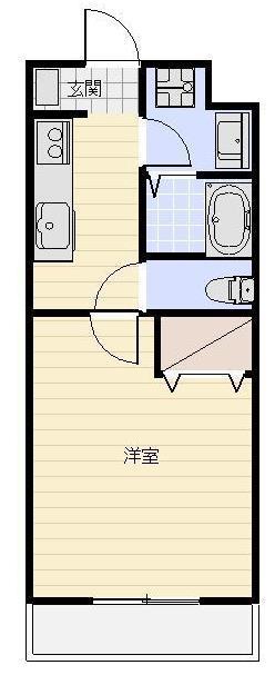 カモミールガーデン(1K/5階)の間取り写真