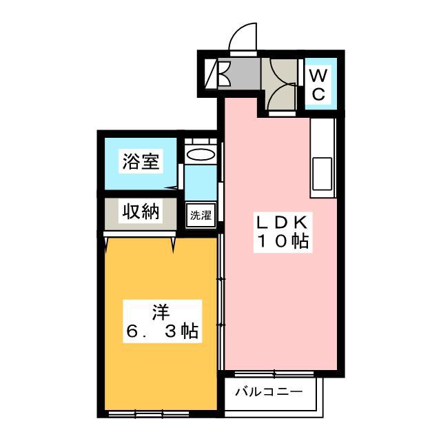 アルテリーベ(1LDK/1階)の間取り写真