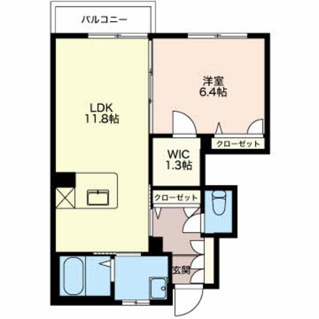 グランド・シャリオB(1LDK/1階)の間取り写真