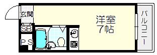 ネオダイキョー塚口(ワンルーム/5階)の間取り写真