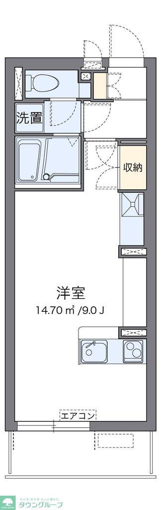 ミランダエレガンス(ワンルーム/3階)の間取り写真