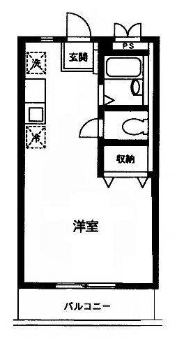 エクセレント久地(ワンルーム/1階)の間取り写真