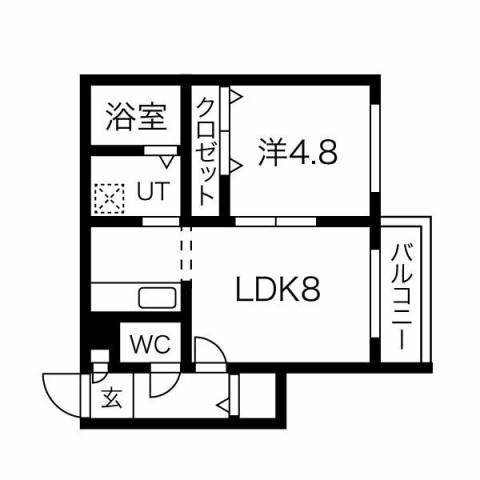  FEERIQUE (1LDK/2階)の間取り写真
