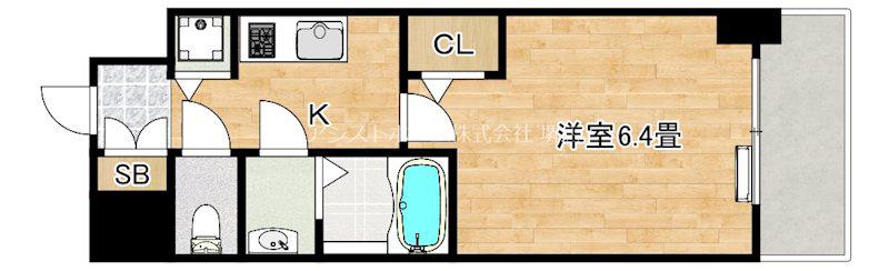 S-RESIDECE堺湊駅前AZURE(1K/5階)の間取り写真