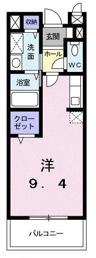 メゾンラフィーネ(ワンルーム/2階)の間取り写真