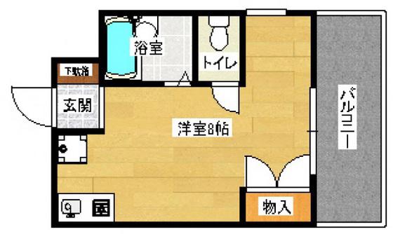 信和ビル(ワンルーム/3階)の間取り写真