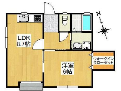 グリーンプレイス(1SLDK/1階)の間取り写真