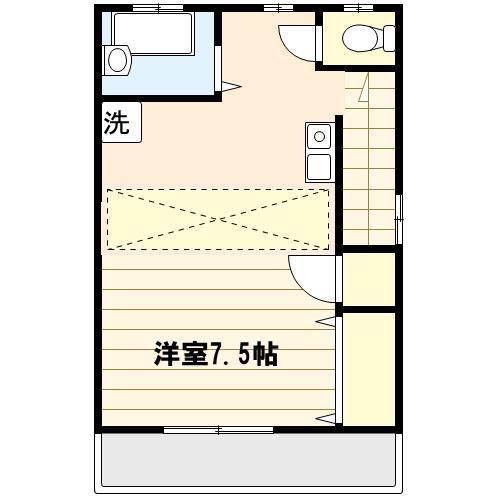 ラフォーレ・ソフィアII(ワンルーム/2階)の間取り写真