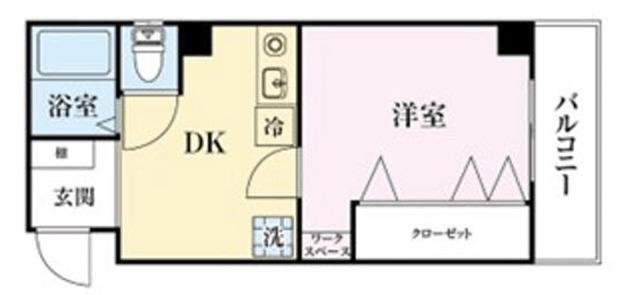 JLBグランエクリュ住吉II(1DK/6階)の間取り写真