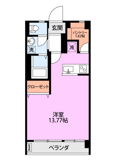 旭ハウス(ワンルーム/5階)の間取り写真
