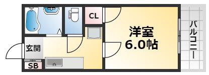 プレジデント77ハイツ(1K/2階)の間取り写真