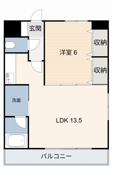 ヴィレッジWILL(1LDK/2階)の間取り写真