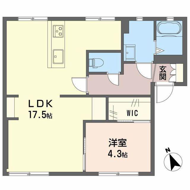 フレグランススギヤマ(1LDK/1階)の間取り写真