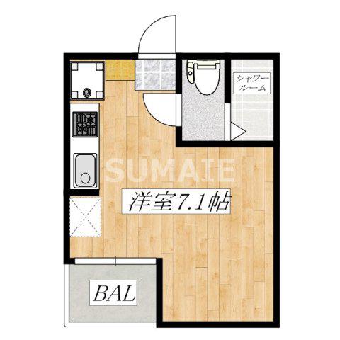 MAISON MEDALIA(ワンルーム/2階)の間取り写真