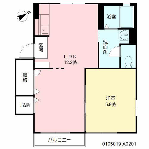 シャーメゾンF (1LDK/2階)の間取り写真