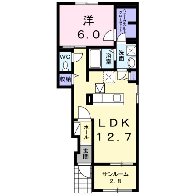 カーサ 雅(1LDK/1階)の間取り写真