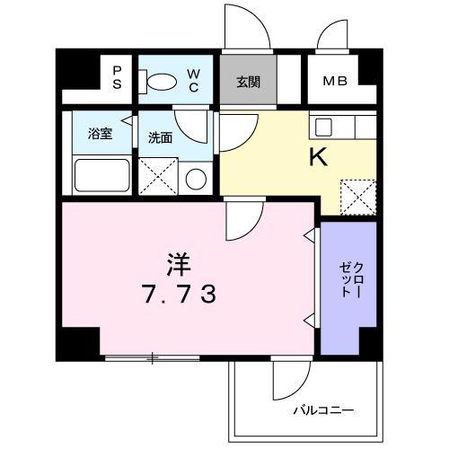 T&A横浜白金(1K/1階)の間取り写真