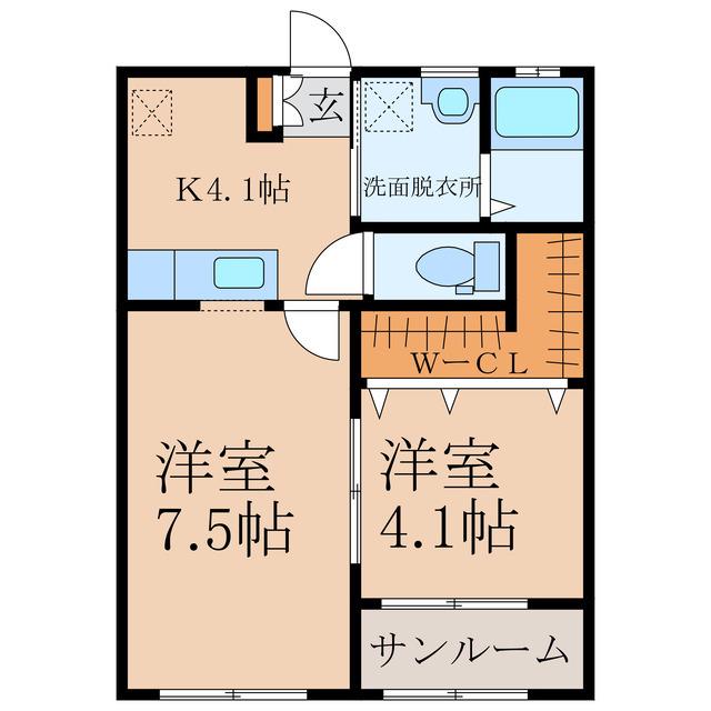 GFL I(2K/2階)の間取り写真