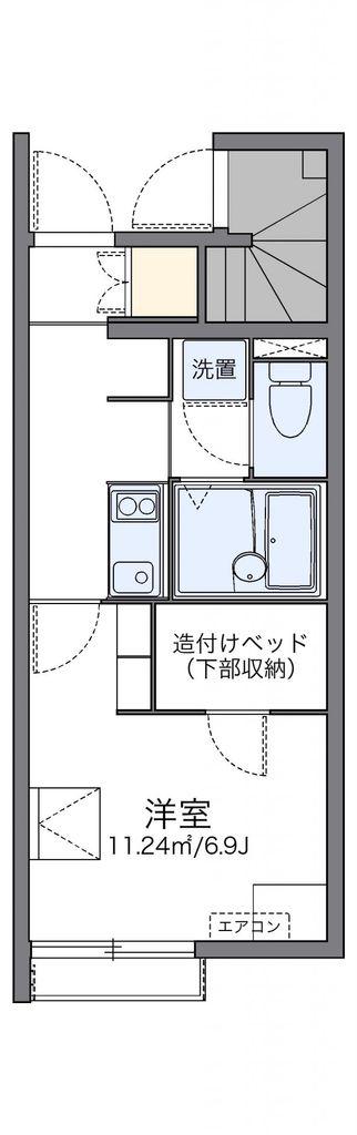 レオネクストTRK(1K/1階)の間取り写真