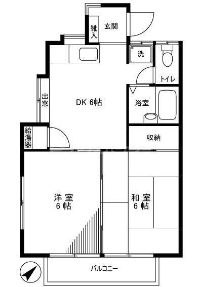 サンシティーみずほ(2DK/2階)の間取り写真
