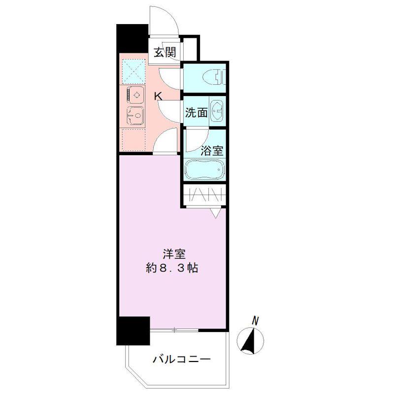 BUENA笹口弐番館(1K/5階)の間取り写真