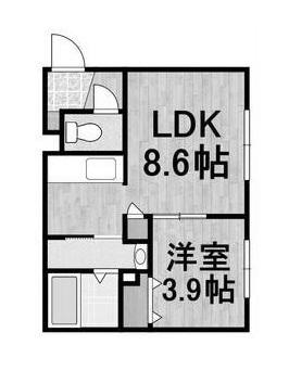 MARRIOTT共栄町(1LDK/3階)の間取り写真