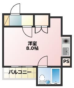 アミニティハウスオーラ(ワンルーム/3階)の間取り写真