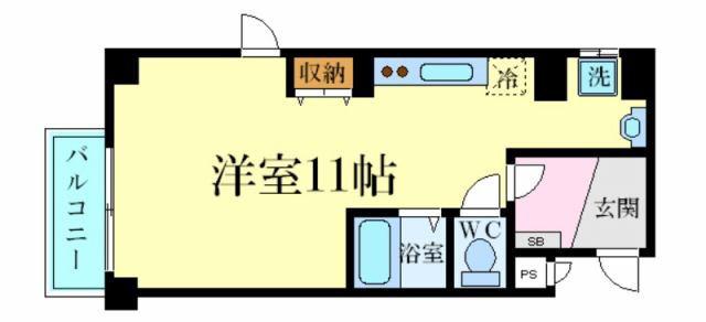 MAISON ASAHI(ワンルーム/4階)の間取り写真
