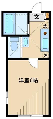 シティハイツII(1K/2階)の間取り写真