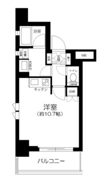 ラ・コスタ新宿余丁町(ワンルーム/3階)の間取り写真