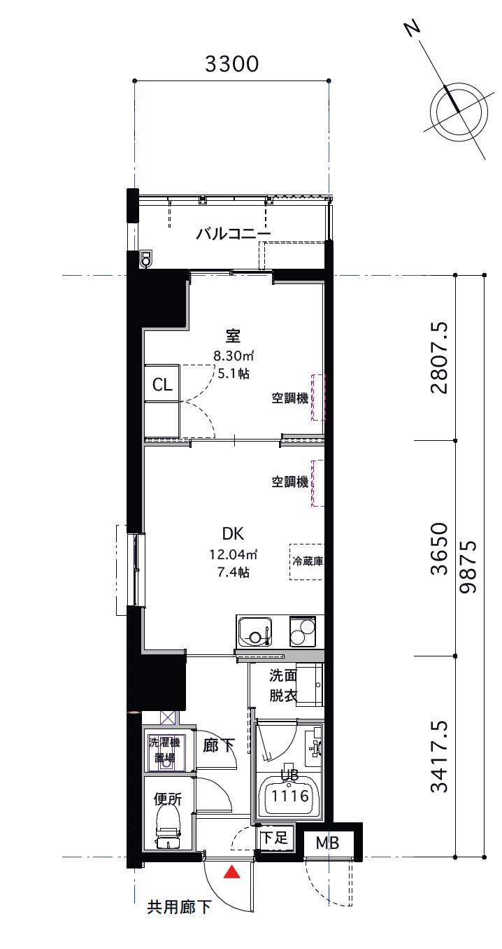EVERGREEN/向ヶ丘遊園(1DK/6階)の間取り写真