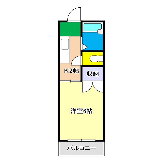 シャペル9(1K/10階)の間取り写真