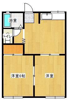 コンシェール萩原A(2DK/1階)の間取り写真