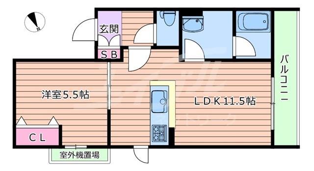 LINDEN PLACE(2LDK/3階)の間取り写真