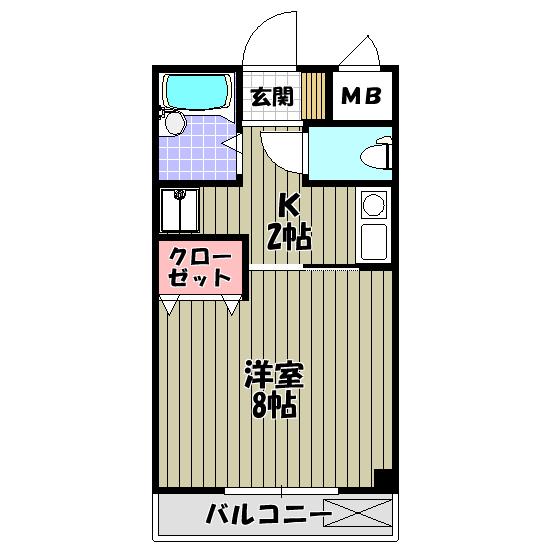 MS金剛(1K/4階)の間取り写真