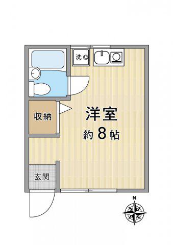 ビラカワシマ(ワンルーム/2階)の間取り写真