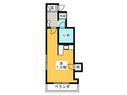 UCOURT金座町(ワンルーム/3階)の間取り写真