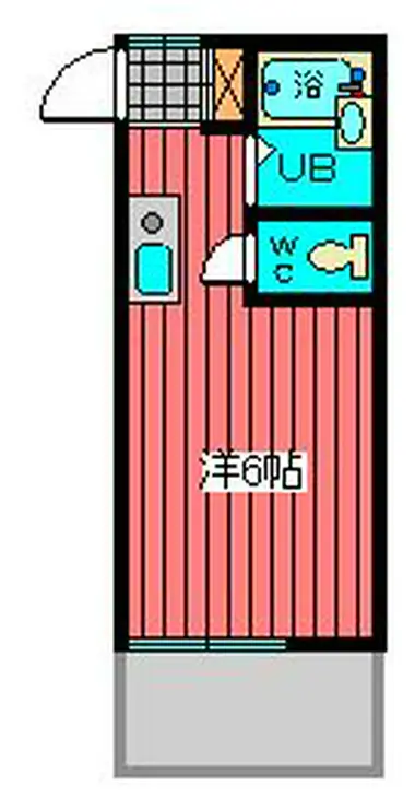 コーポ中青木 1階階 間取り
