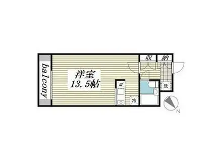 アーク・ファースト(ワンルーム/4階)の間取り写真