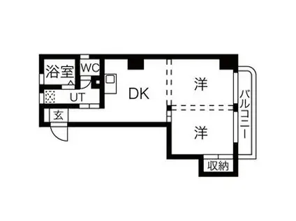 プレズ名古屋徳川(2DK/5階)の間取り写真