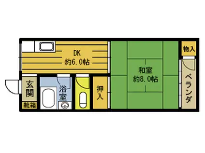 ベッテンビル(1K/3階)の間取り写真