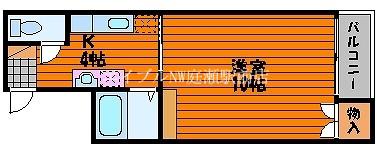 コーポ・キャロット(1K/2階)の間取り写真