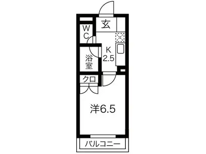 セントラル昭和(1K/3階)の間取り写真